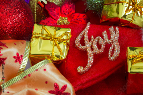 Christmas and New Year Background With Decorations 