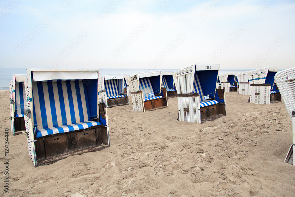 Wicker Beach Chairs In Warnemünde