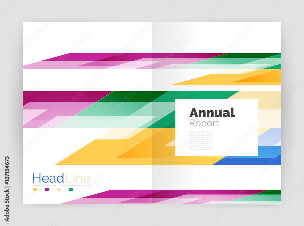 Fototapeta premium Set of business straight lines abstract backgrounds