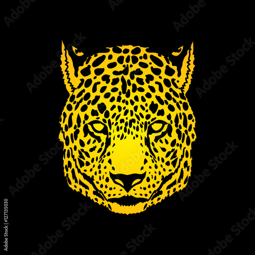 Cheetah head graphic vector.