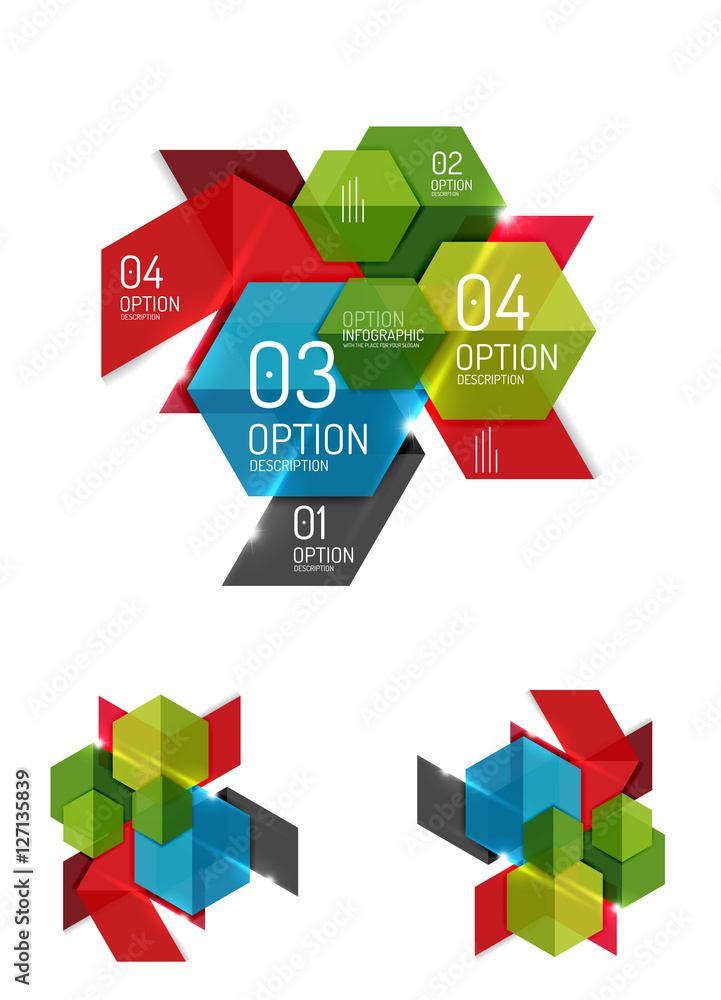 Paper infographic elements Paper infographic elements