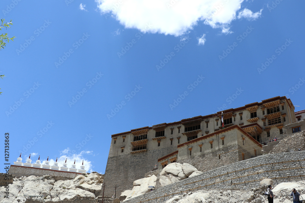 Shey Palace located on a hillock in Shey, 15 kilometres to the south of Leh in Ladakh on the Leh-Manali road. Shey was the summer capital of Ladakh in the past.