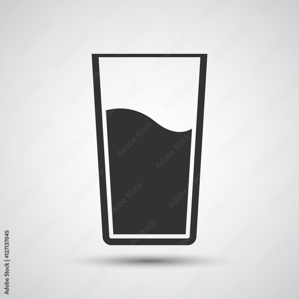 Glass of water icon - Vector Glass of water icon - Vector