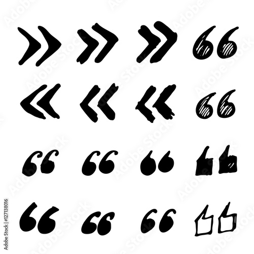 Hand drawn quote marks