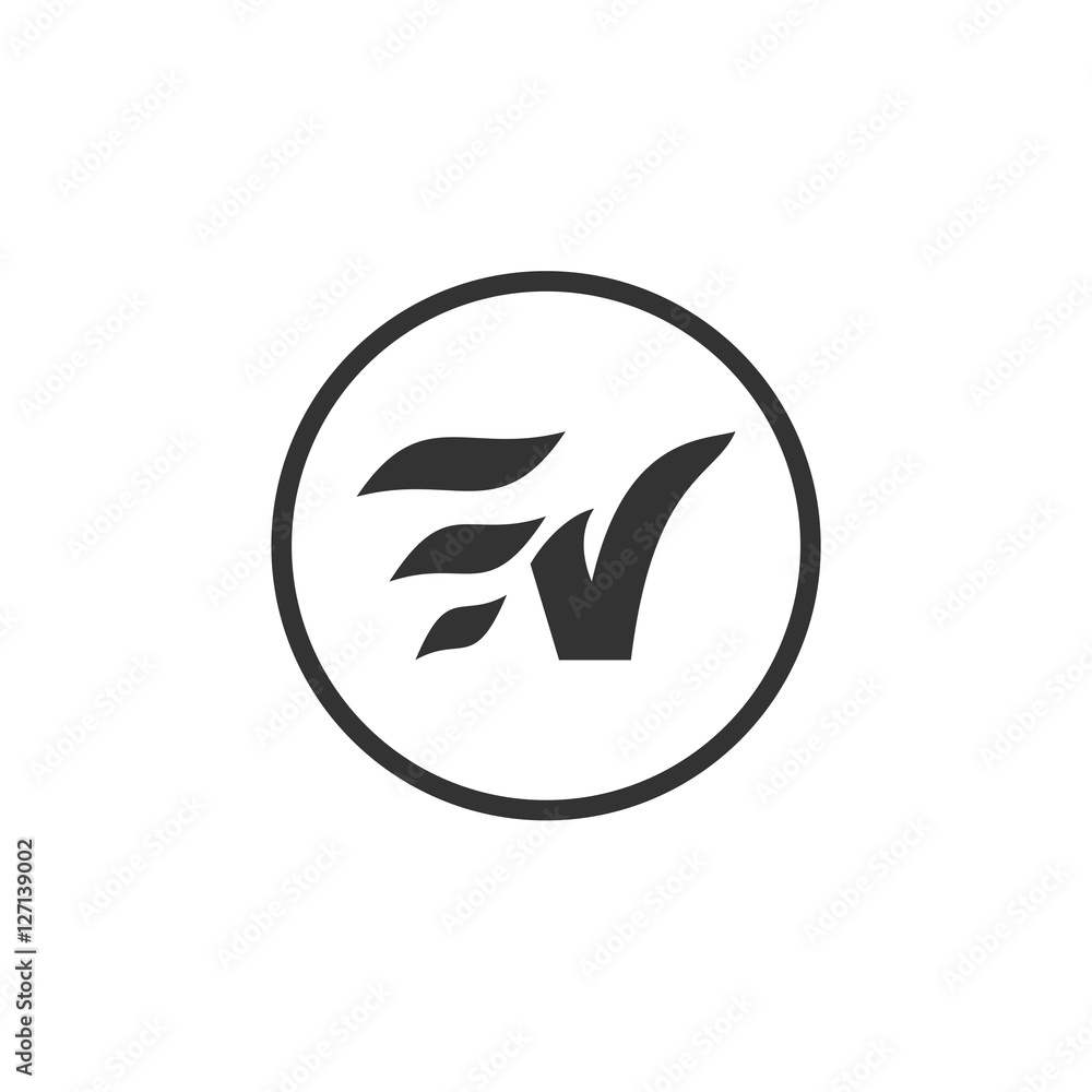Abstract EW letter initial logo design Abstract EW letter initial logo design