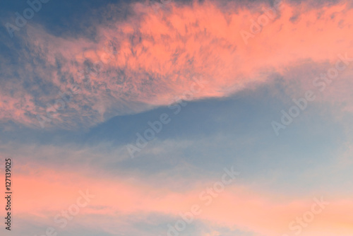 background of the sky with clouds at sunset