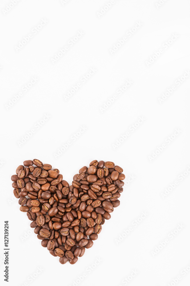 coffee bean on white paper background coffee bean on white paper background