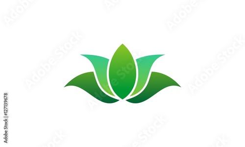 Green lotus icon