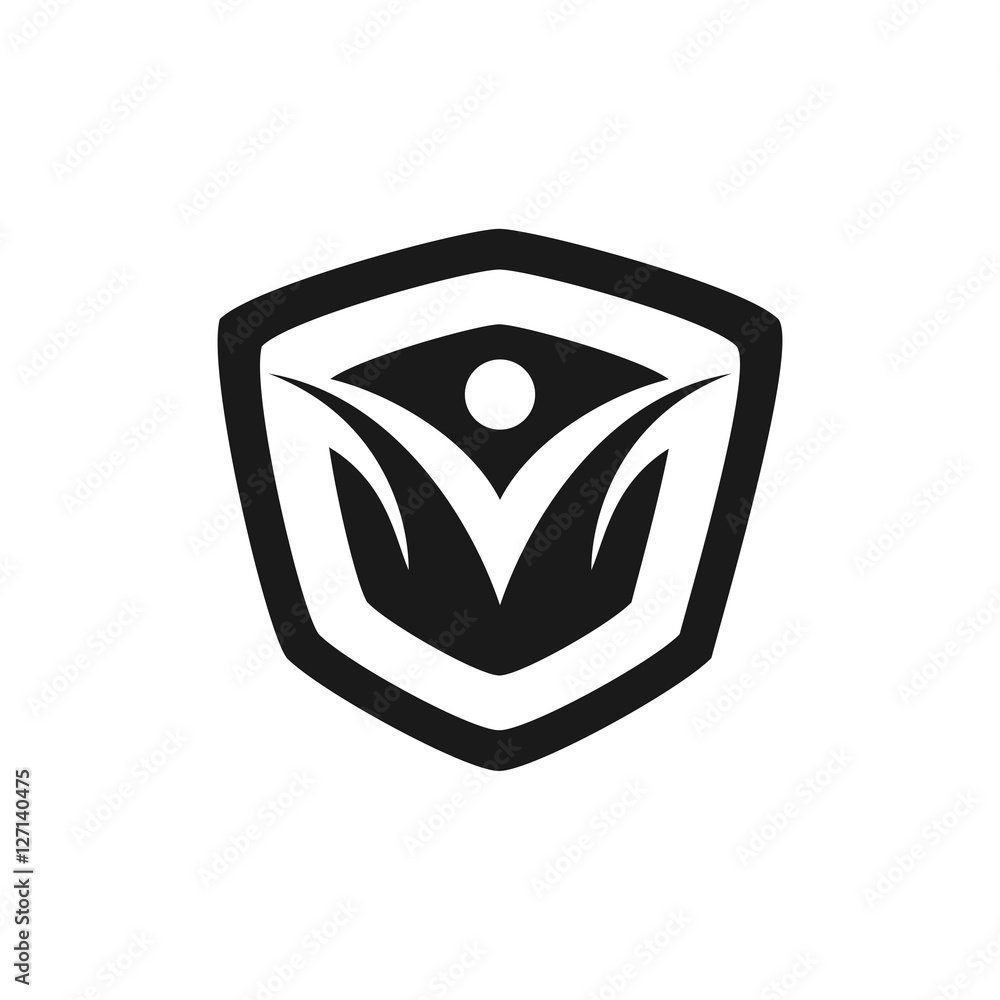 People logo design, sport logo design, community logo design Stock