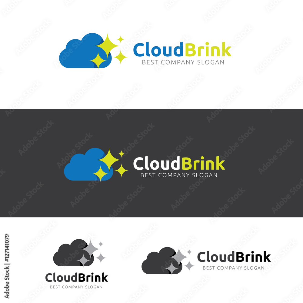 Obraz premium Cloud logo template.
