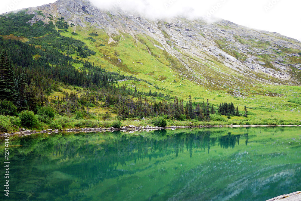 Ταπετσαρία at the end of the hike of Upper Dewey Lake, Skagway, Alaska