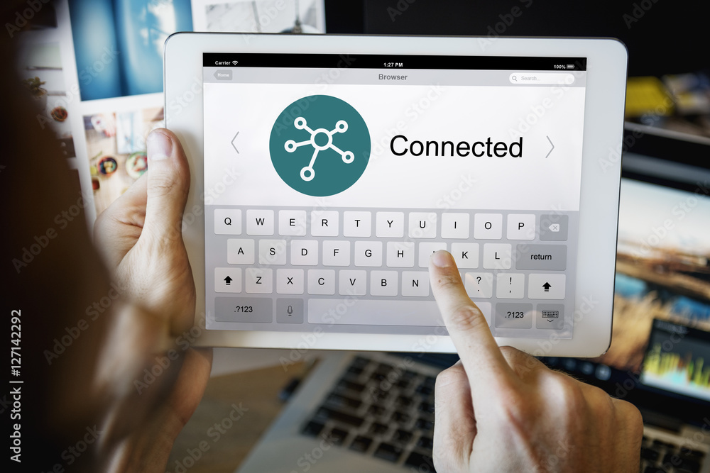 Digital Online Connection Symbol Concept Digital Online Connection Symbol Concept