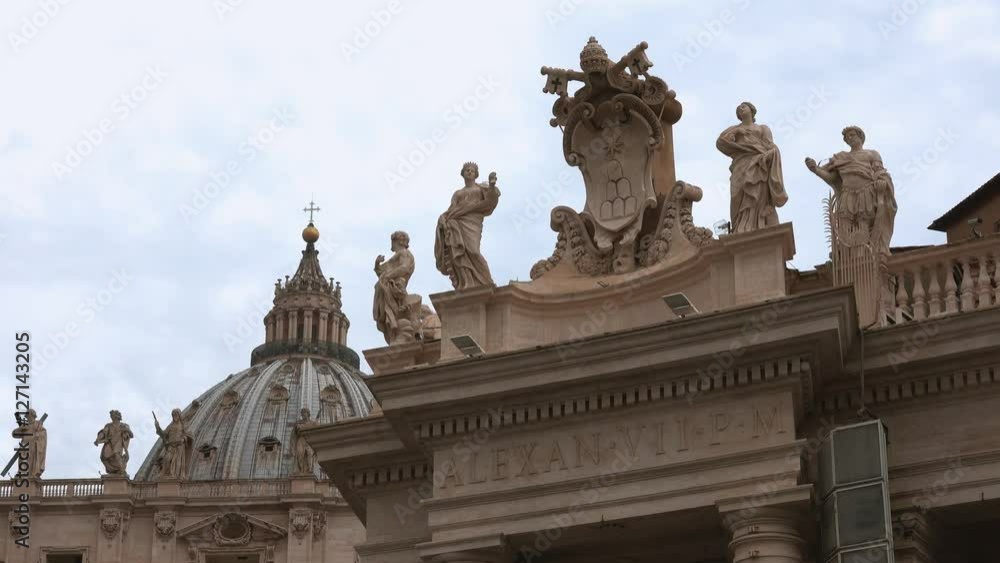 Beautiful Vatican buildings in he city of Rome Beautiful Vatican buildings in he city of Rome