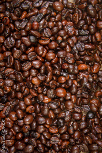 Wonderful shot of coffee bean  heart shape