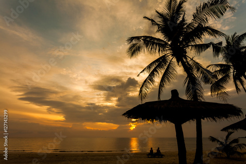 Sunrise view at resort Trat