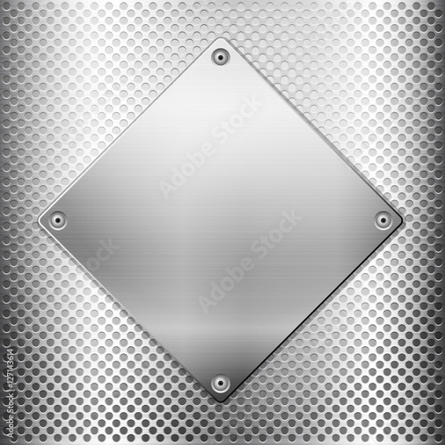metal grid and square plate