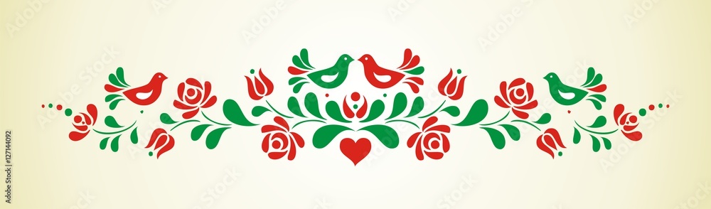Hungarian folk vector motif Hungarian folk vector motif