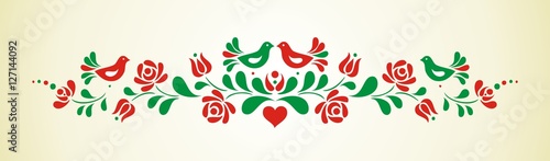 Hungarian folk vector motif  photo