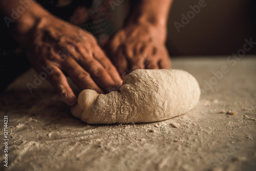 knead the dough by hand