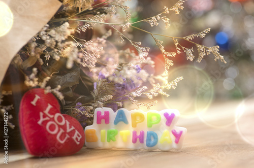 Canvas Print Happy Birthday, Abstract background