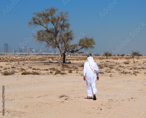 Arab man in desert