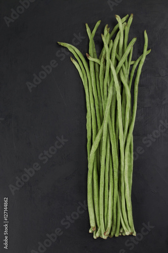 vegetables on the black wooden table