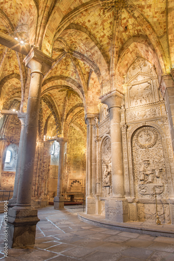 AVILA, SPAIN, APRIL - 19, 2016: The ambulatory of Cathedral