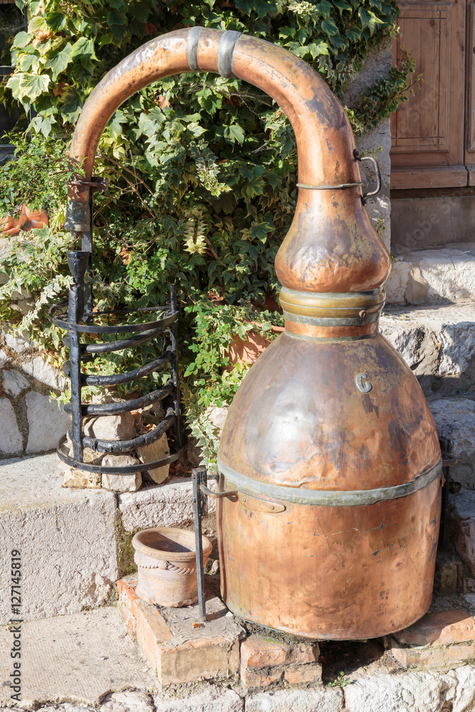 Ancient perfume laboratory in the village Gourdon, France