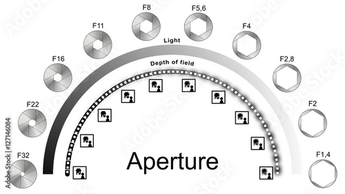 Aperture infographic explaining light and depth of field