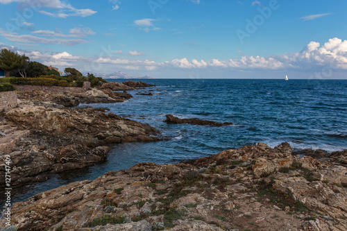 Rocky coves on the Cote d'Azur, France © arbalest