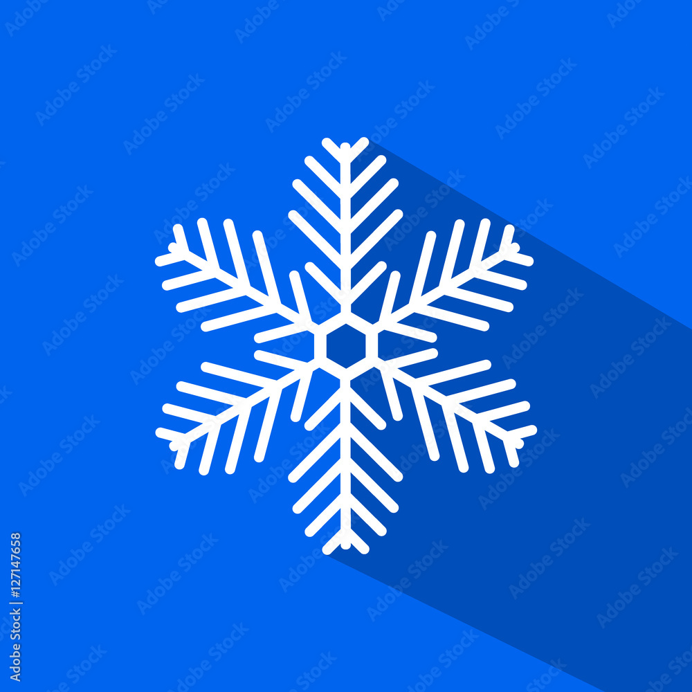 Snowflake icon with long shadow Snowflake icon with long shadow