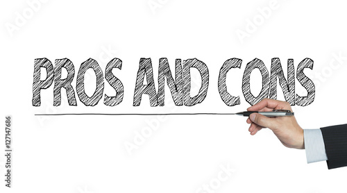 pros and cons written by hand