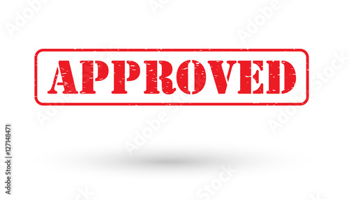 red approved stamp logo