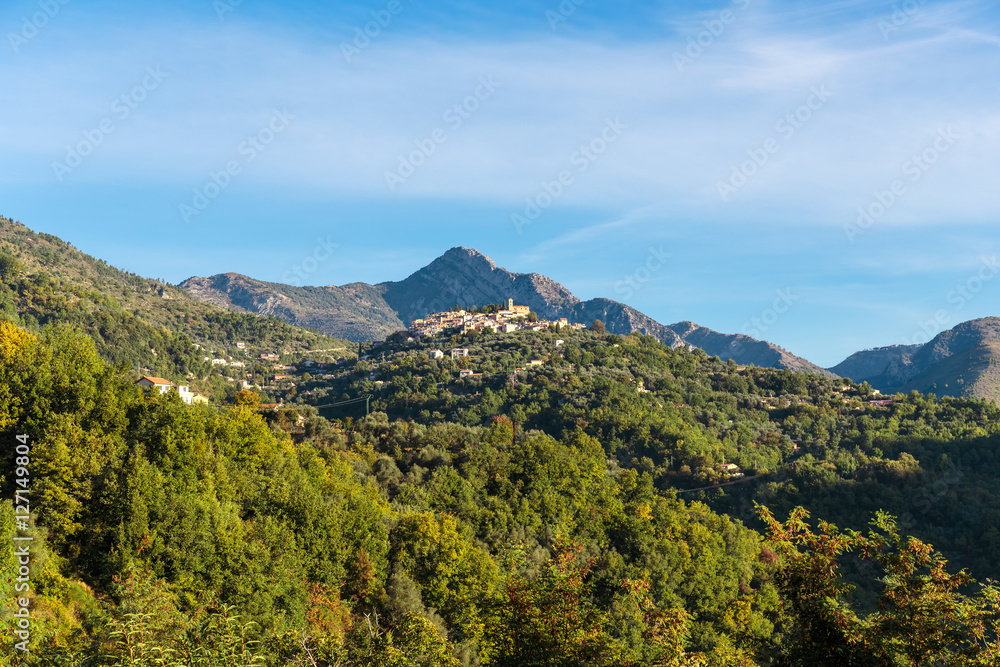 Mountain old village Coaraze, Provence Alpes Cote d'Azur, France