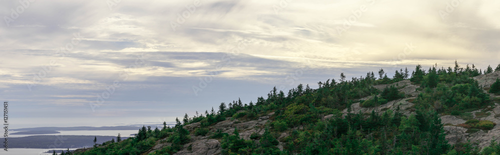 Cadillac mountain in Acadia National Park in Maine