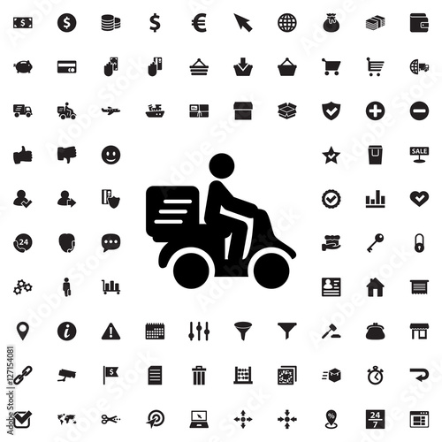delivery bike icon illustration