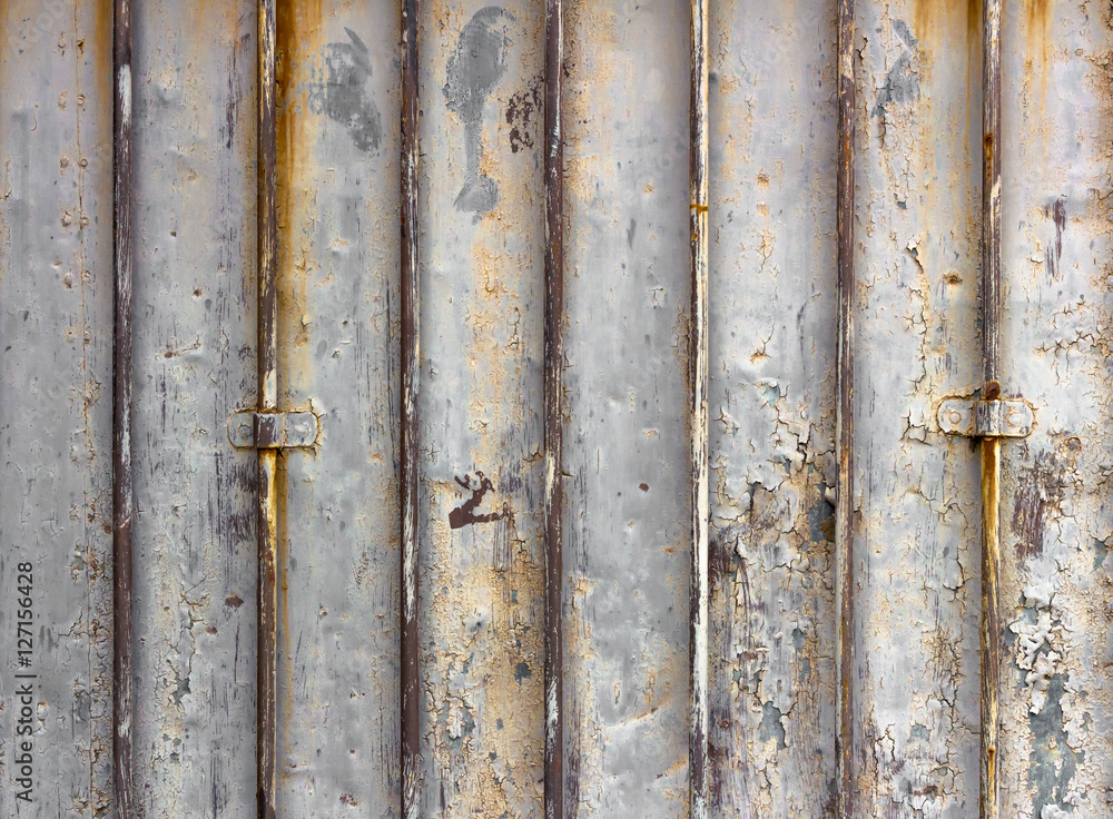 Old and damaged metal gate Old and damaged metal gate