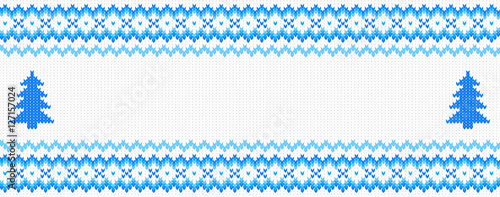 gestricktes Banner als Hintergrund mit Textfreiraum