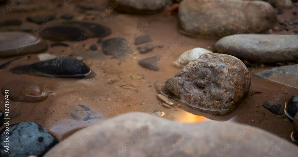 Zion National Park, Utah, USA - reflections in the water of Virgin River at bottom of canyon at the end of the Riverside Walk - Timelapse with motion - October 2014 Zion National Park, Utah, USA - reflections in the water of Virgin River at bottom of canyon at the end of the Riverside Walk - Timelapse with motion - October 2014