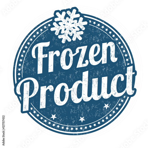 Frozen product sign or stamp