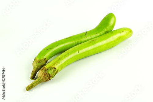 Wallpaper Mural Green eggplant vegetable isolated on white background Torontodigital.ca