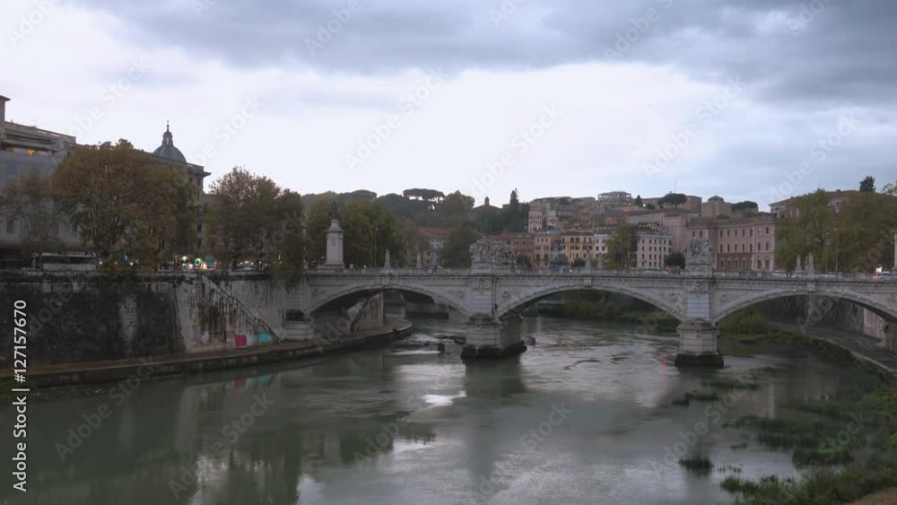 Beautiful Angels Bridge over River Tiber in Rome to Castel Sant Angelo Beautiful Angels Bridge over River Tiber in Rome to Castel Sant Angelo