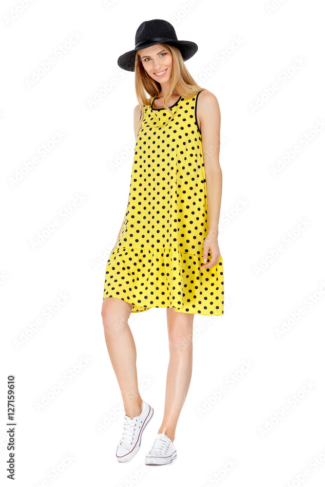 Fashion photo of young magnificent woman wearing fashionable summer clothes Fashion photo of young magnificent woman wearing fashionable summer clothes