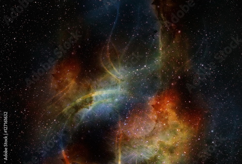 Cosmos and fractal effect, computer collage. Elements of this image furnished by NASA.