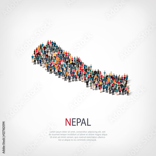 people map country Nepal vector