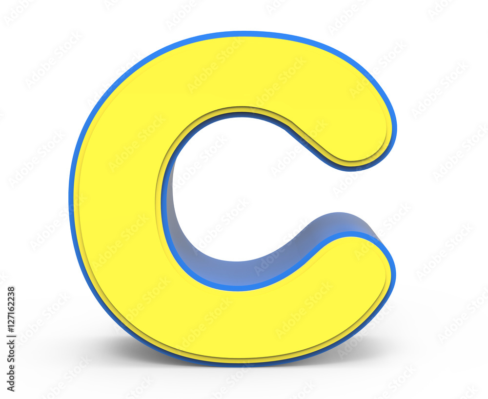 cute yellow letter C cute yellow letter C