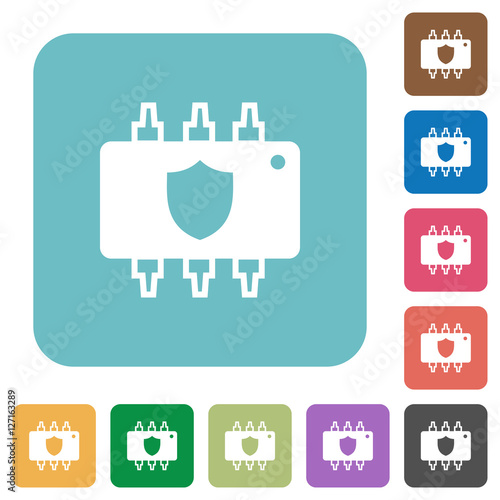 Hardware protection flat icons