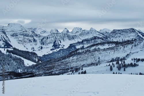Winterlandschaft mit Churfirsten, Ostschweiz