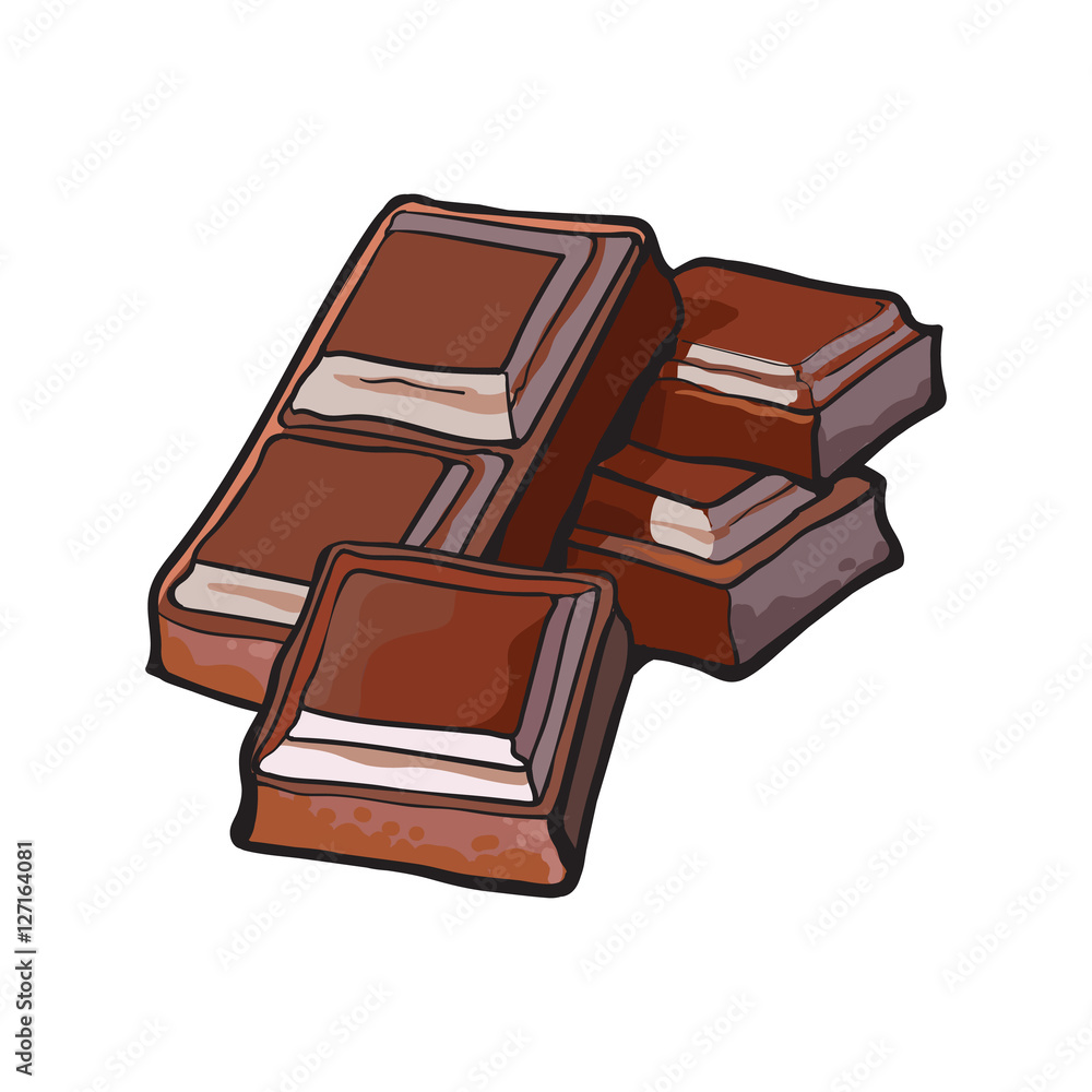 Different Kinds Of Chocolate Stock Illustration - Download Image Now -  Chocolate, Drawing - Activity, Illustration - iStock