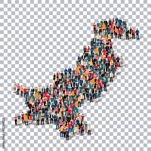 people map country Pakistan vector